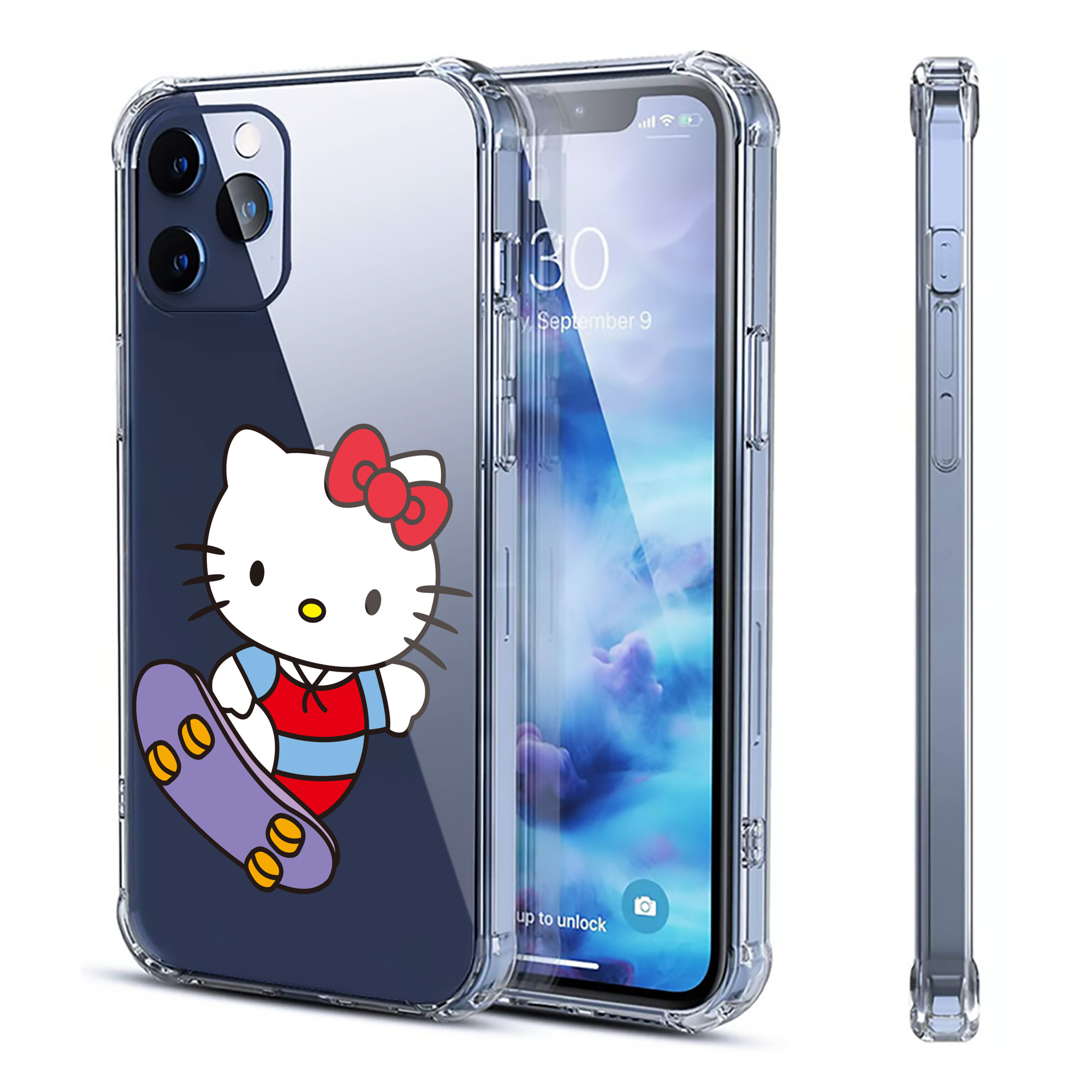 （画像用） Hello Kitty ハローキティ 【iPhone 12シリーズ対応】透明スマホケース（クリアソフトケース）